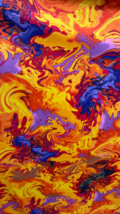 New Abstract Lava design ok great quality of nylon spandex 4way stretch 58/60" Sold by the YD. Ships worldwide from Los Angeles California