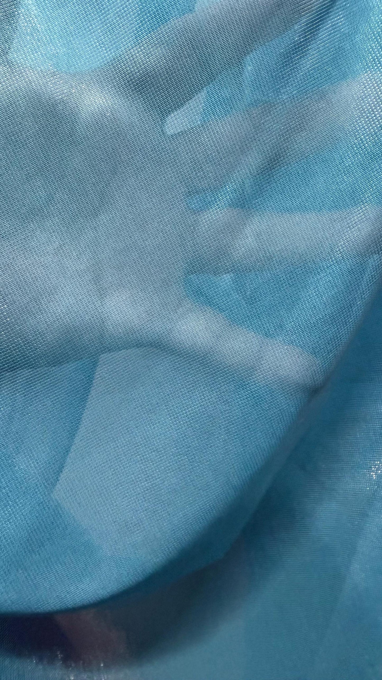 New Metallic Crystal mesh Blue/silver see through fabric 2-way stretch 58/60” Sold by the YD. Ships Worldwide from Los Angeles CA