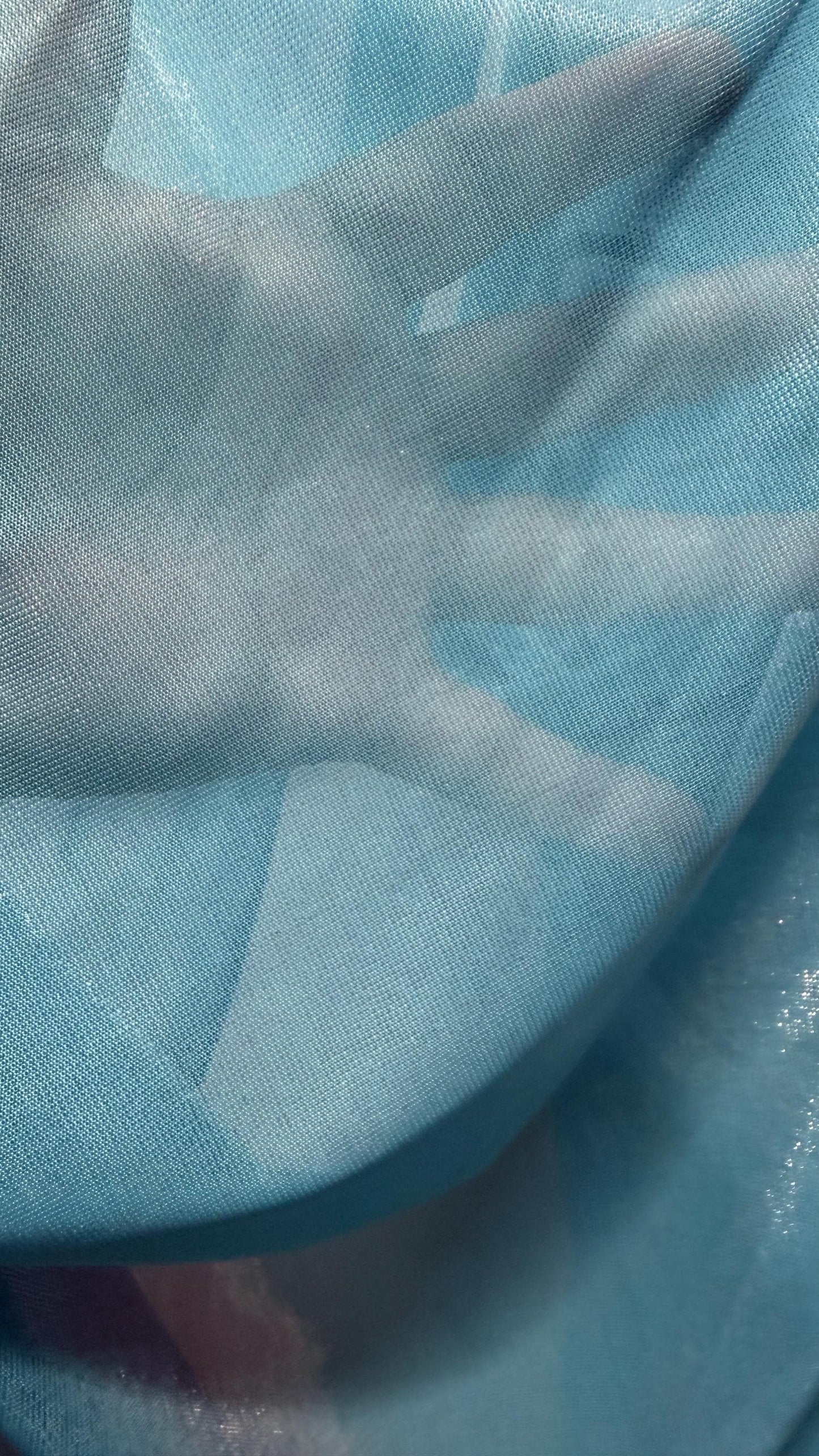 New Metallic Crystal mesh Blue/silver see through fabric 2-way stretch 58/60” Sold by the YD. Ships Worldwide from Los Angeles CA