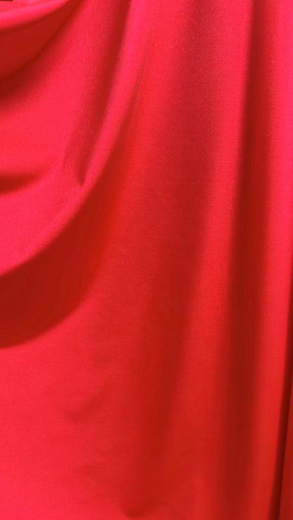 Great quality shiny Neon Red and Columbia nylon spandex 4-way stretch 58/60” Sold by the YD. Ships worldwide from Los Ángeles California