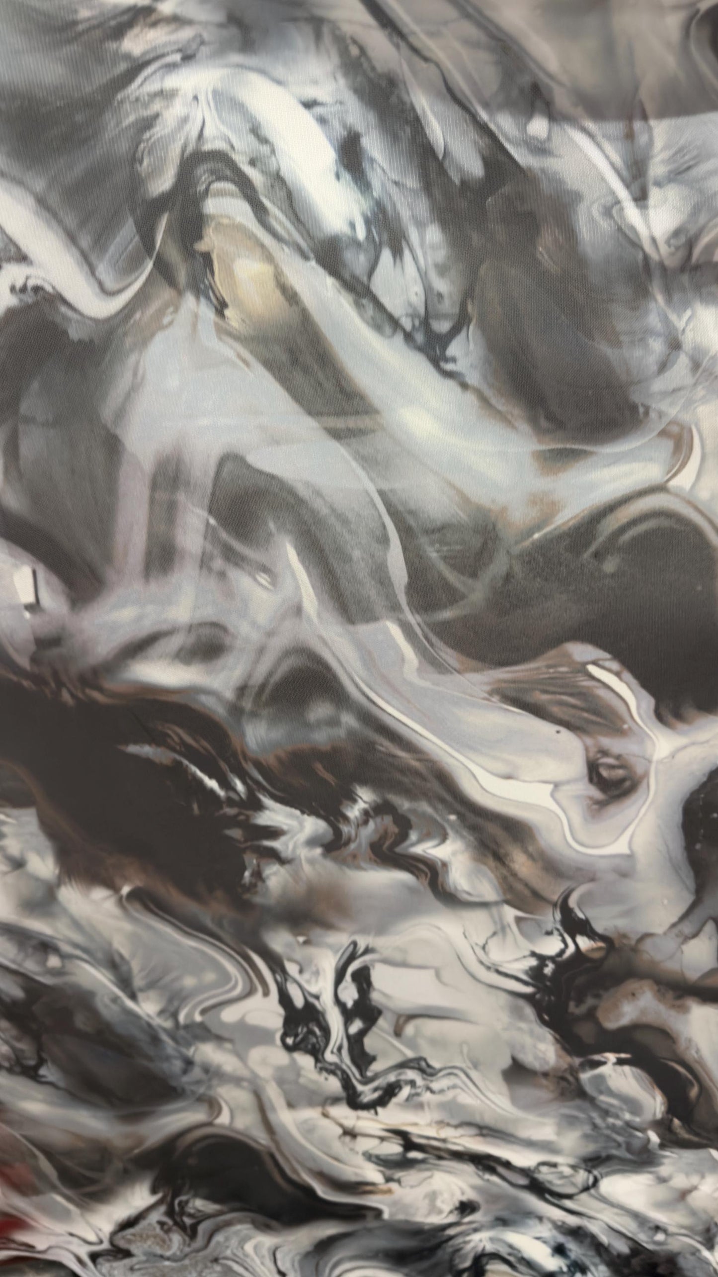 New Marble abstract design Gray/white print on power mesh nylon spandex 4-way stretch 58/60”