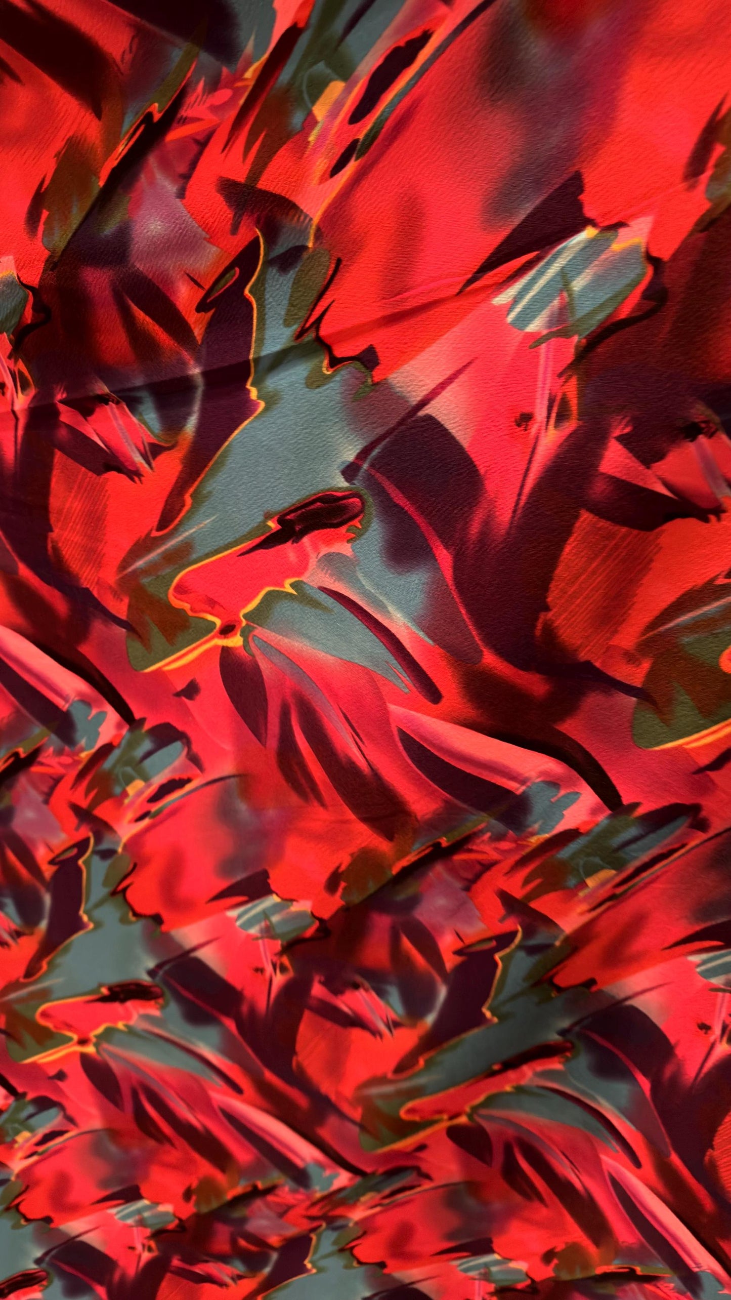 New abstract design Multicolor print on poly spandex 2-way stretch 58/60” Sold by the YD. Ships worldwide from Los Angeles California USA.