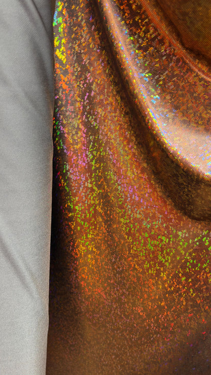 Metal/Gold Shattered glass metallic nylon spandex 4way stretch broken glass design 58/60" Sold by the YD. Ships worldwide