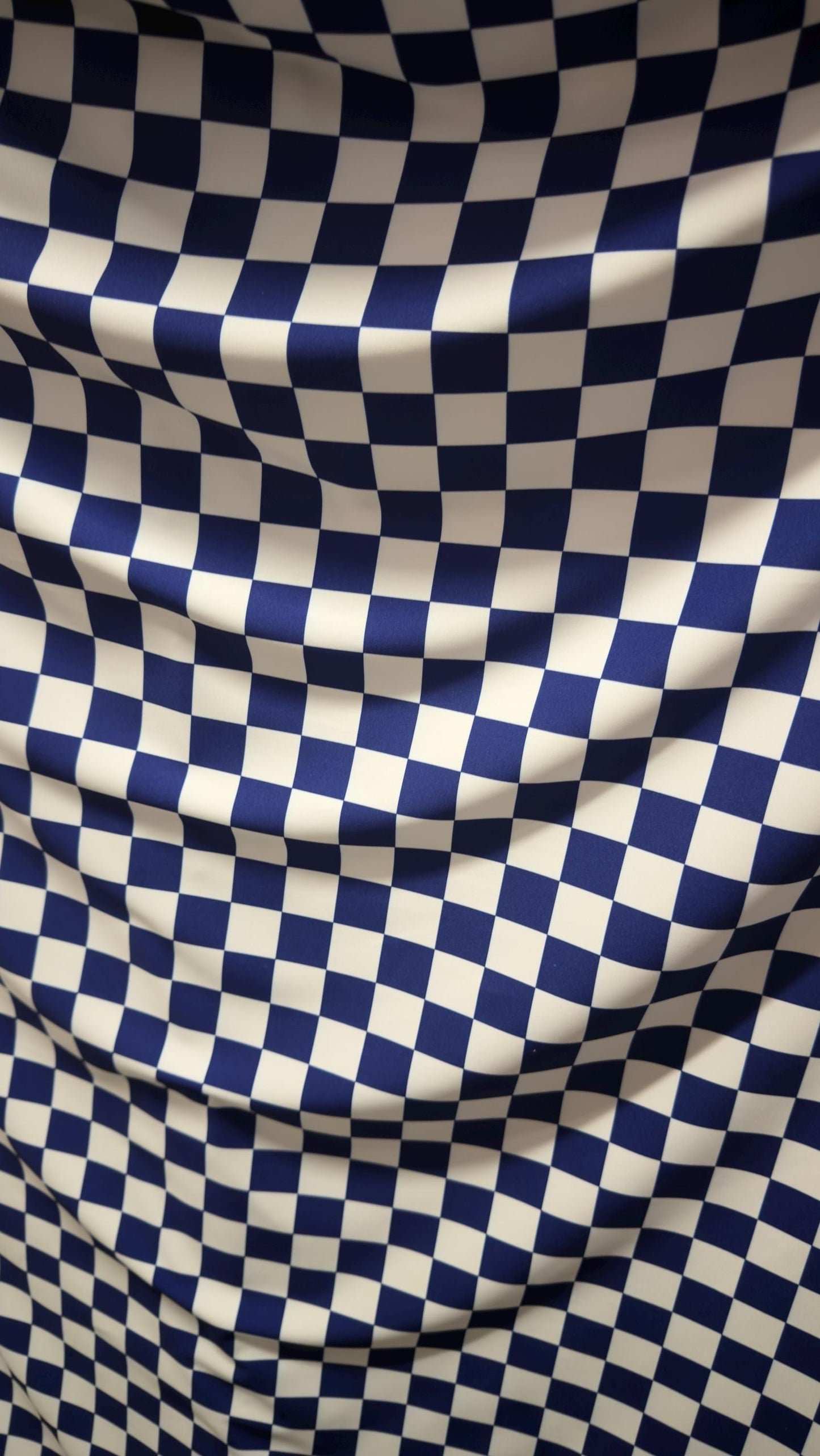 Sapphire/White Checkered design 1" print on nylon spandex 4way stretch 58/60" Sold by the YD. Ships worldwide from Los Angeles California