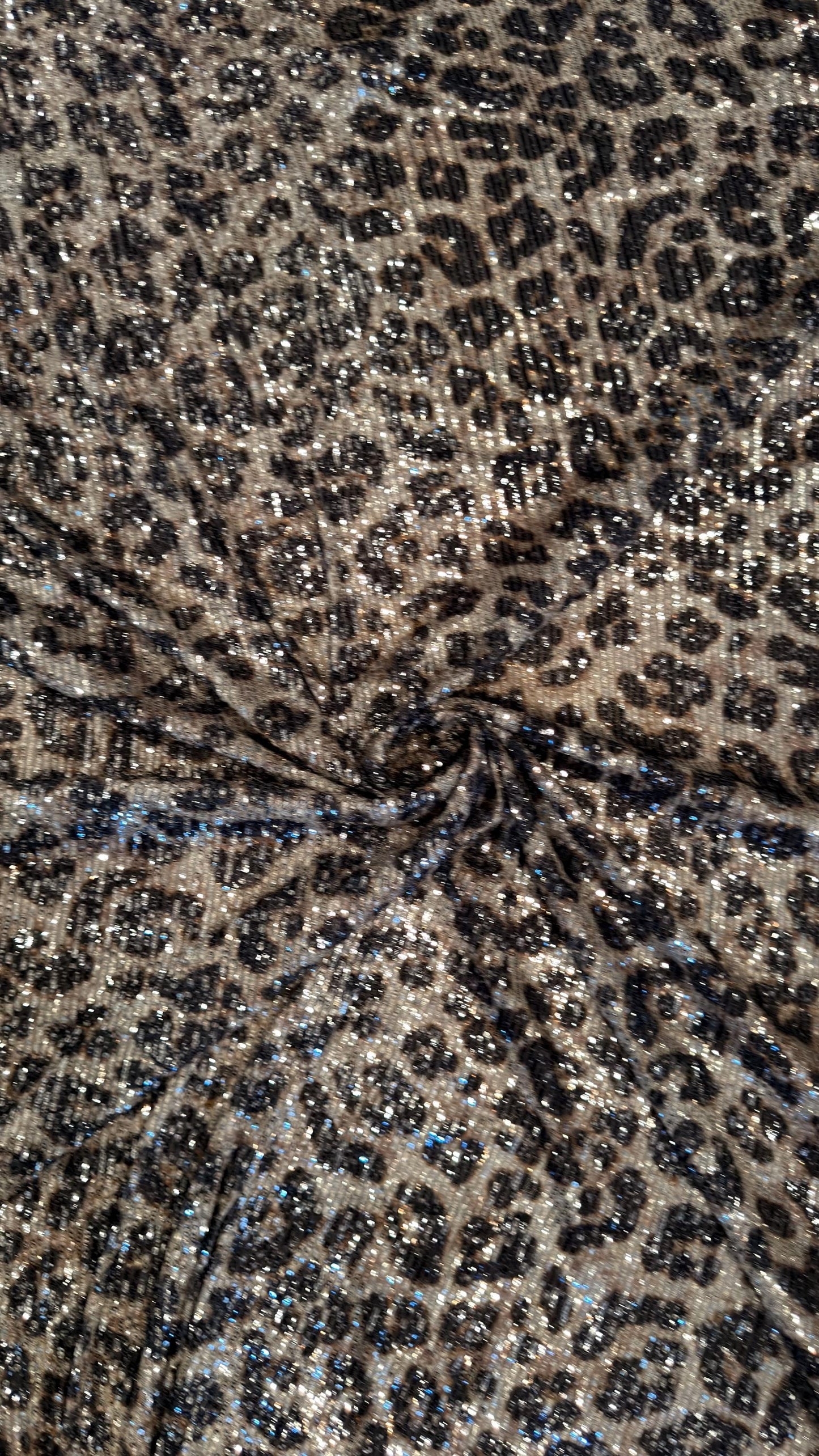 Exotic Leopard sequins design embroidered on stretch power mesh nylon spandex  4-way 55/57” High quality fabrics by AlexLAFabrics