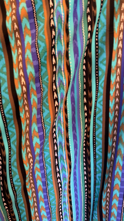 New Tribals design multi colors print on great quality of nylon spandex 4-way stretch 58/60” Sold by the YD. Ships Worldwide
