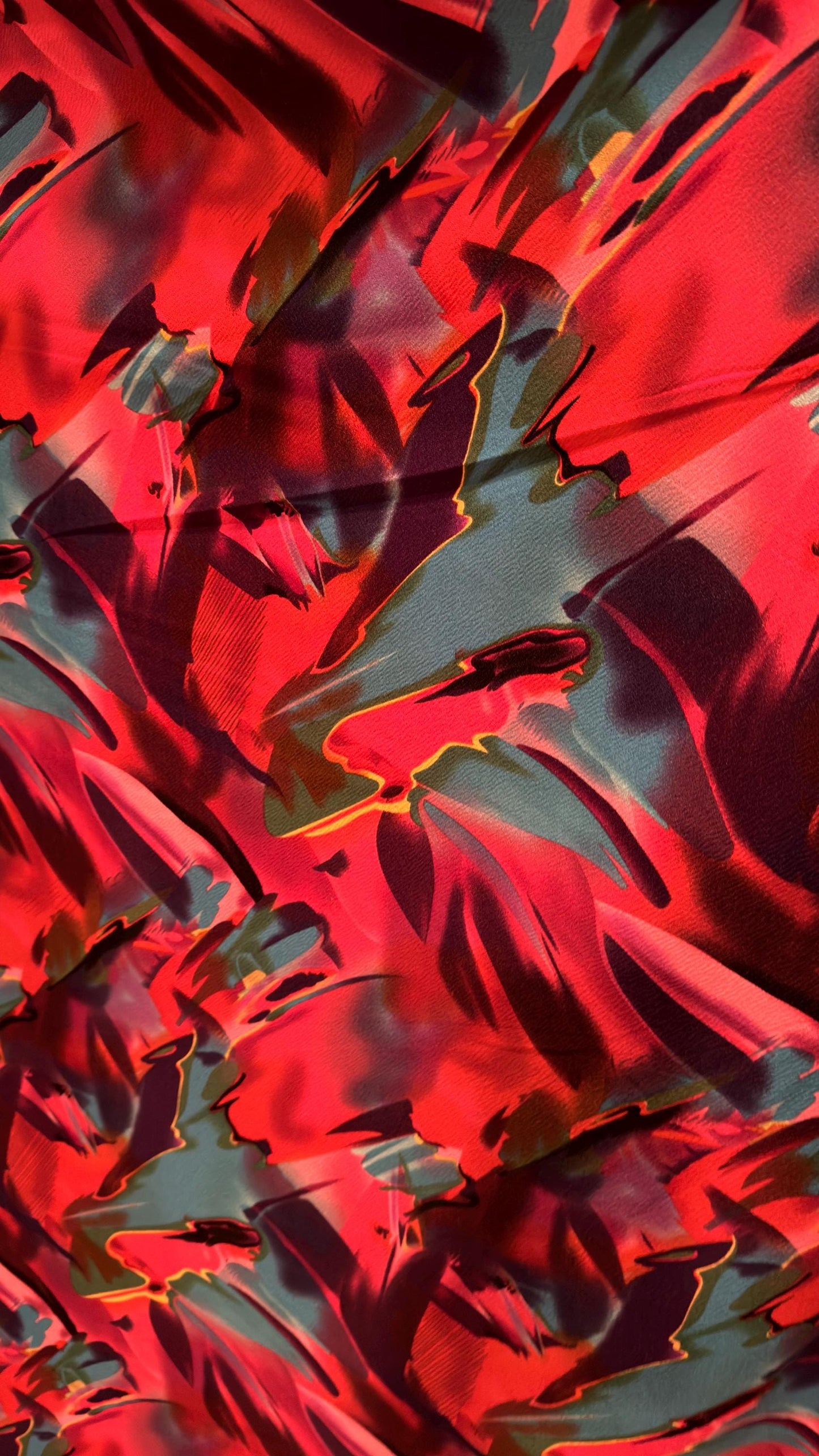 New abstract design Multicolor print on poly spandex 2-way stretch 58/60” Sold by the YD. Ships worldwide from Los Angeles California USA.