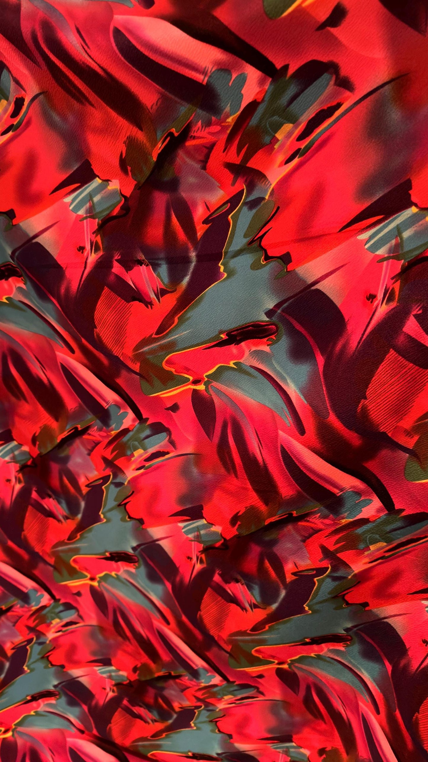 New abstract design Multicolor print on poly spandex 2-way stretch 58/60” Sold by the YD. Ships worldwide from Los Angeles California USA.