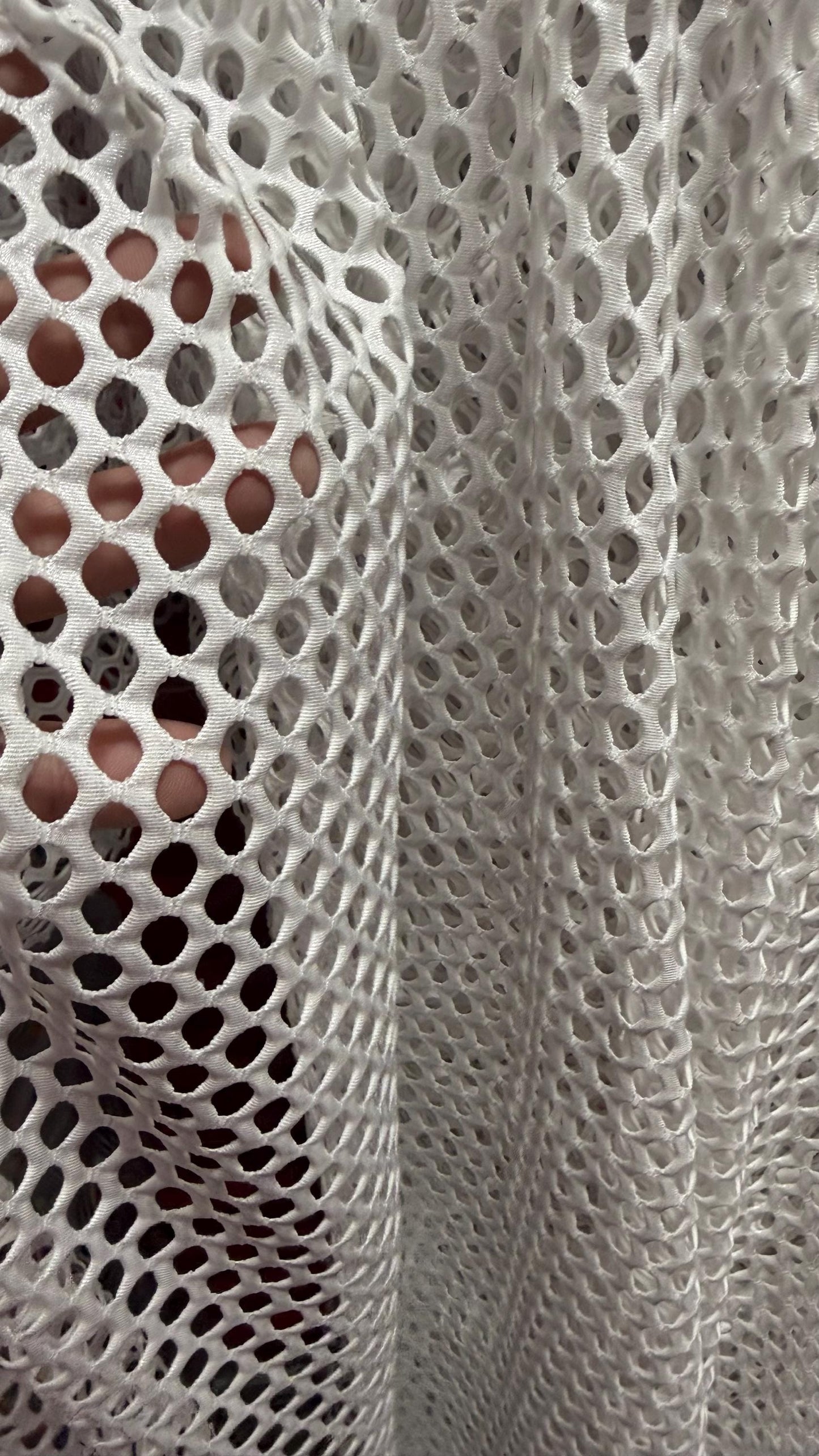Metallic diamond mesh design medium size nylon mesh 4-way stretch 58/60” Sold by the YD. Ships worldwide from Los Angeles California USA.