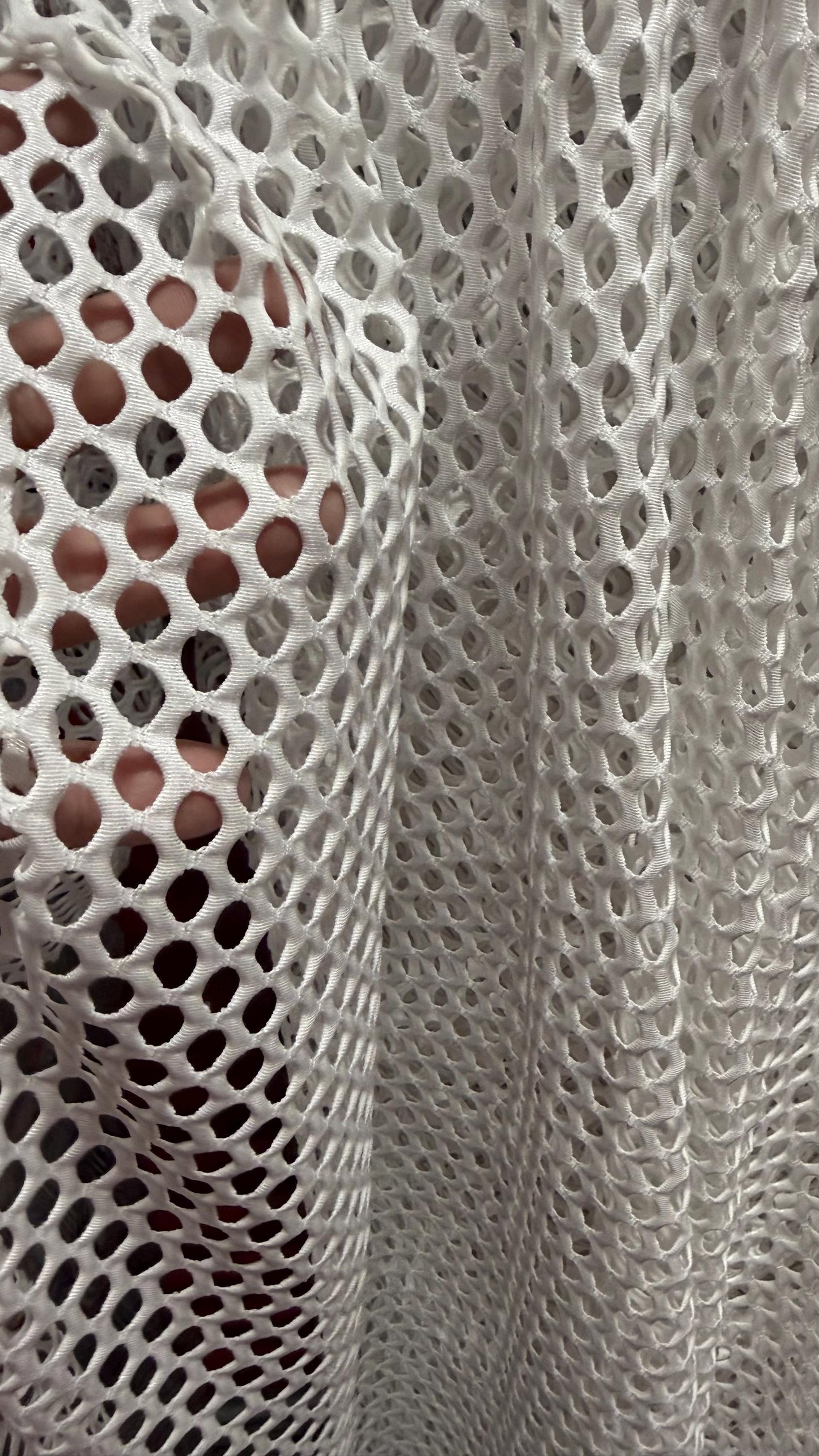 Metallic diamond mesh design medium size nylon mesh 4-way stretch 58/60” Sold by the YD. Ships worldwide from Los Angeles California USA.