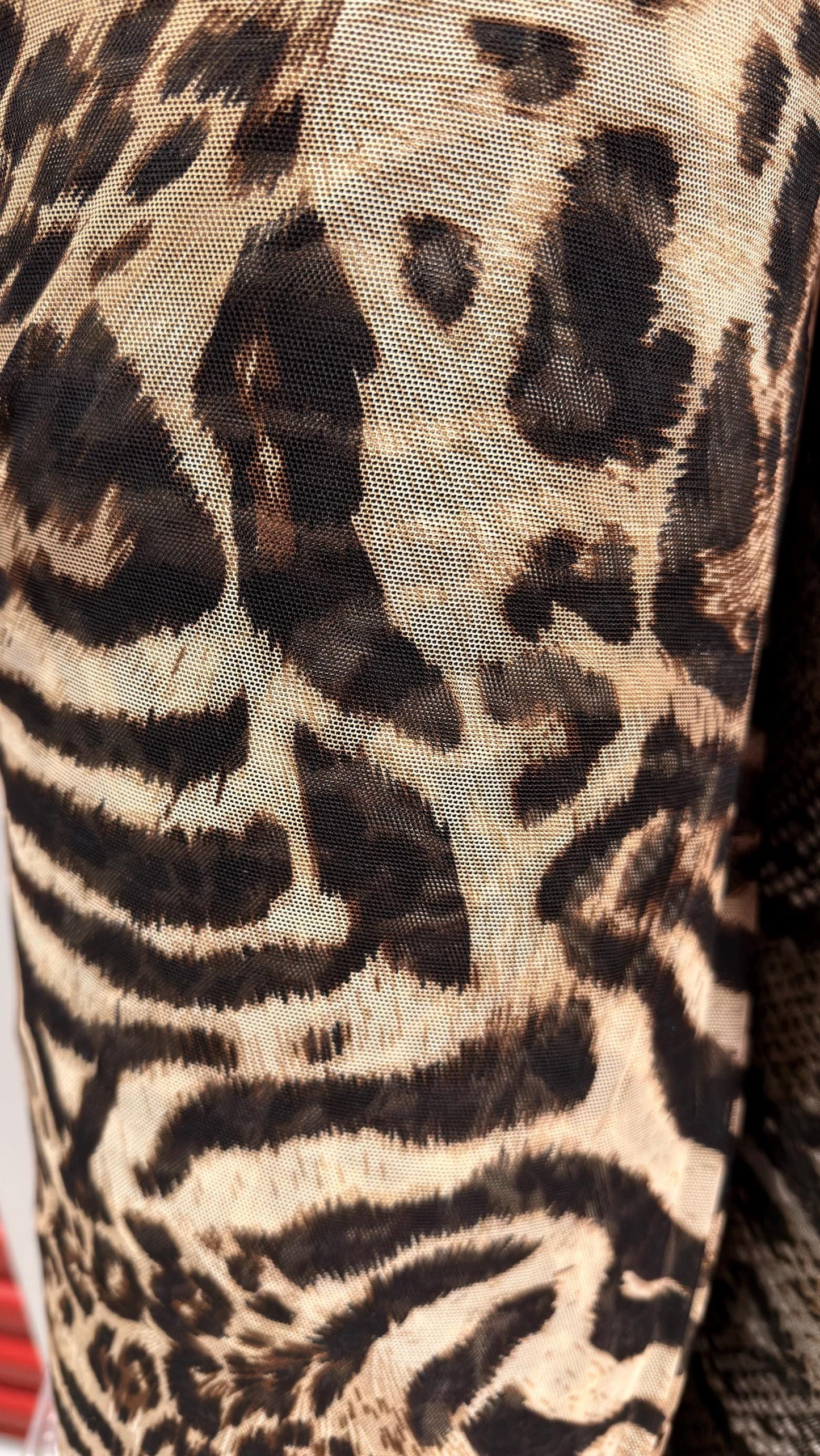 Anaconda snake skin and Safari Leopard design print on best quality of nylon power mesh 4way stretch 58/60” Sold by the YD. Ships Worldwide
