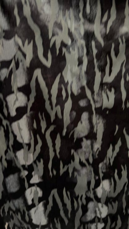 Camouflage Design burnout stretch velvet 4-way stretch 58/60” High quality fabrics by AlexLAFabrics