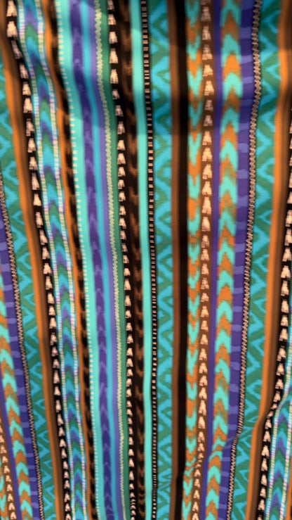 New Tribals design multi colors print on great quality of nylon spandex 4-way stretch 58/60” Sold by the YD. Ships Worldwide