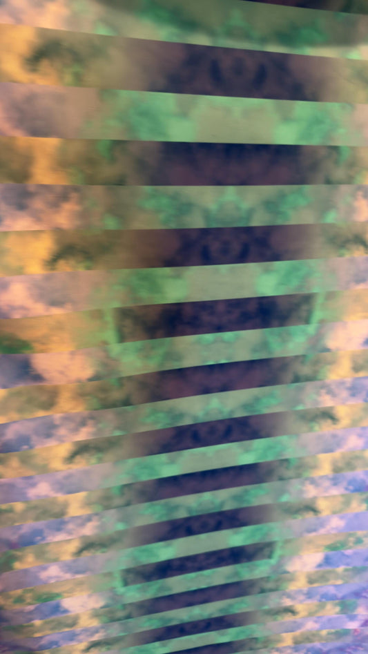 New tie dye Clouds stripped design nylon spandex 4way Stretch multicolor 58/60" sold by the yd. ships worldwide from Los Angeles California