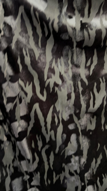 Camouflage Design burnout stretch velvet 4-way stretch 58/60” High quality fabrics by AlexLAFabrics