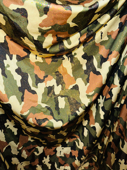 Luxury camouflage design nylon spandex with foggy foil high quality fabrics by AlexLAFabrics