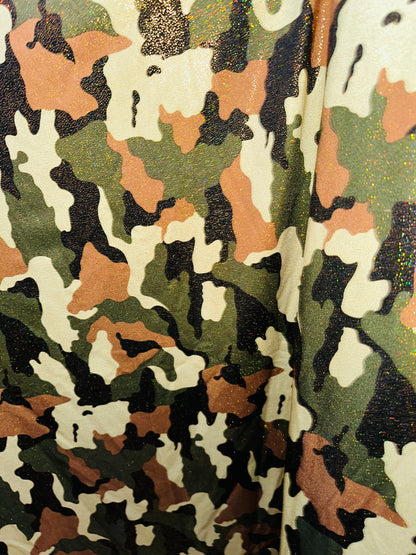 Luxury camouflage design nylon spandex with foggy foil high quality fabrics by AlexLAFabrics