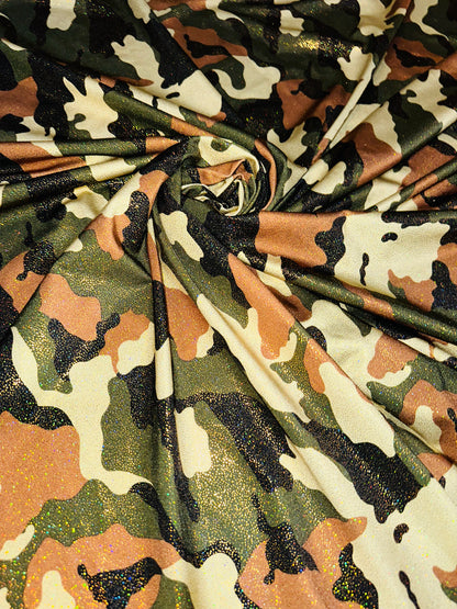 Luxury camouflage design nylon spandex with foggy foil high quality fabrics by AlexLAFabrics