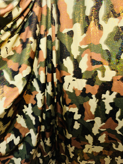 Luxury camouflage design nylon spandex with foggy foil high quality fabrics by AlexLAFabrics