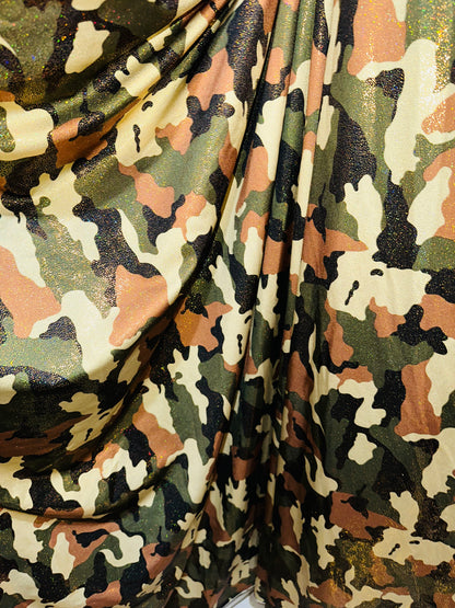 Luxury camouflage design nylon spandex with foggy foil high quality fabrics by AlexLAFabrics