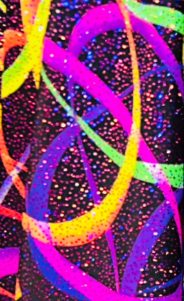 Deluxe Confetti design hologram metallic nylon spandex 4-way stretch