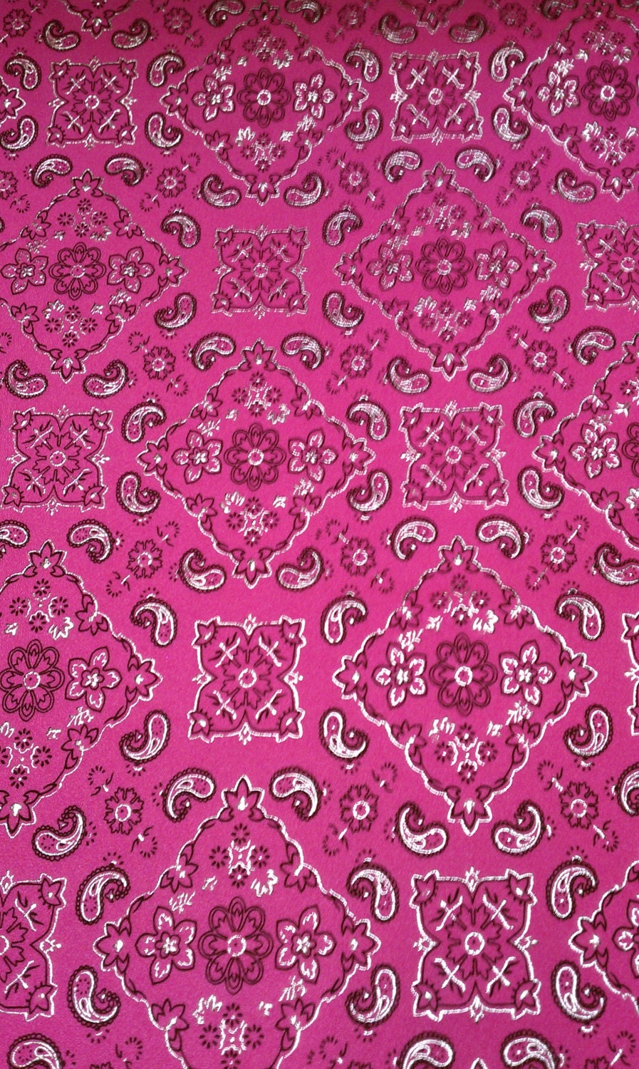 New metallic Bandanna paisley design 4 Way Stretch 58/60” Sold by the YD. Ships worldwide from Los Angeles California USA.