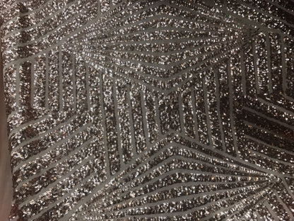 Three Dimensional Glitz  Sequins on Spandex Base.  With: 58/60" inches