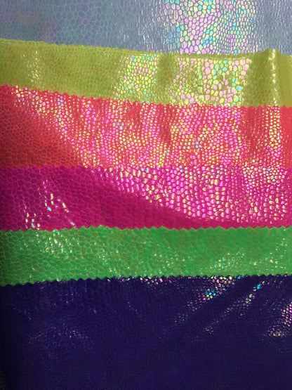 Crystal Snake Hologram Print On Nylon Spandex 58/60" Sold BY The YD Ships FromLos Angeles California USA.