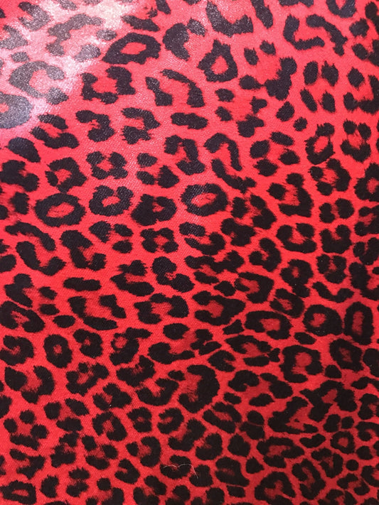 Leopard designStretch velvet 4way stretch 58/69" 90%poly; 10S Sold by the yd. Ships worldwide from Los Angeles California USA