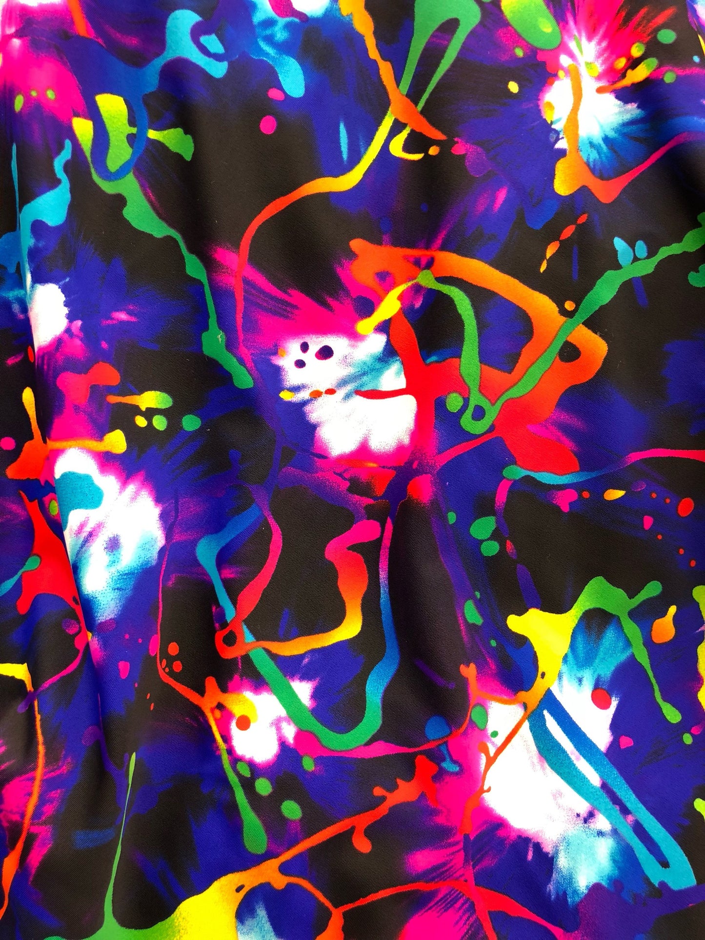 New painting graffiti design on nylon spandex 4way stretch 58/60" Sold by the YD. Ships worldwide from Los Angeles California USA