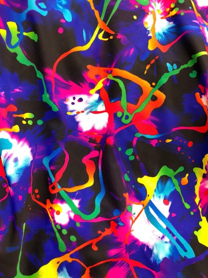 New painting graffiti design on nylon spandex 4way stretch 58/60" Sold by the YD. Ships worldwide from Los Angeles California USA