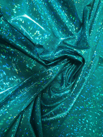 New nylon spandex broken glass metallic hologram 4way Stretch 58/60" Sold by the YD. Ships worldwide from Los Angeles California USA.