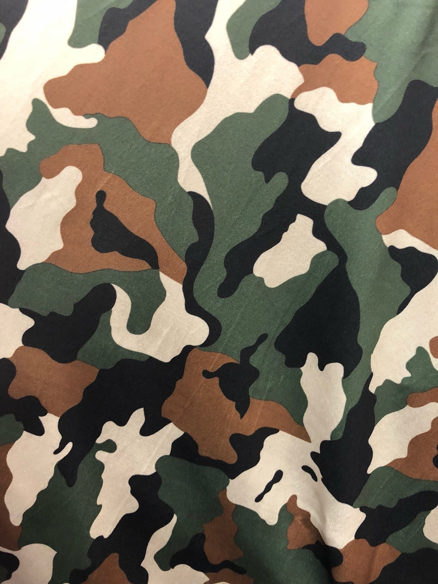 New camouflage design nylon spandex 4way Stretch 58/60" Sold by the YD. Ships worldwide from Los Angeles California USA