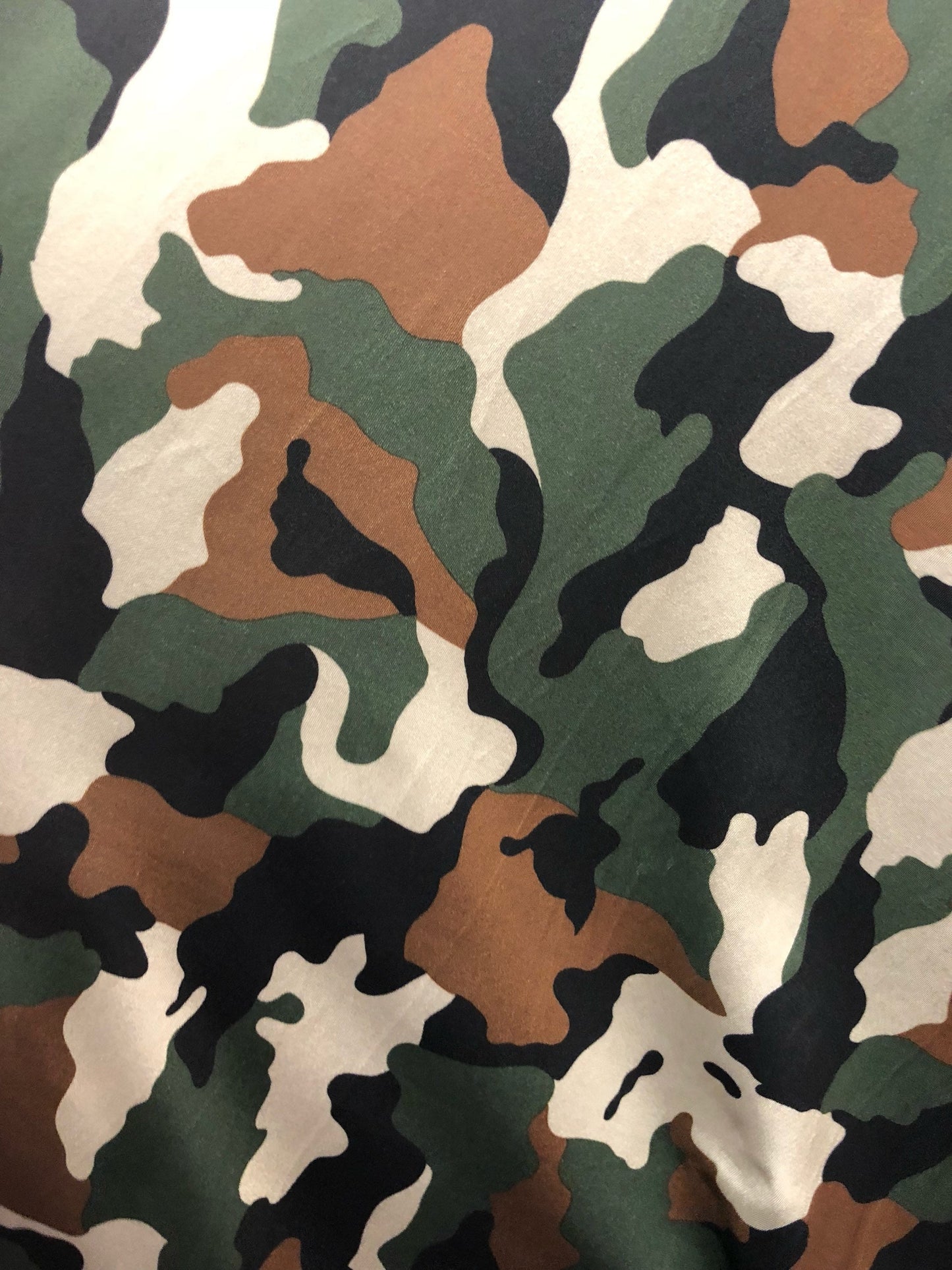 New camouflage design nylon spandex 4way Stretch 58/60" Sold by the YD. Ships worldwide from Los Angeles California USA