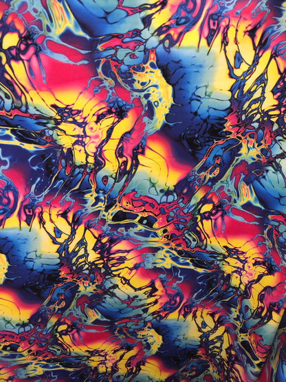 New nylon spandex abstract design 4way Stretch 58/60" Sold by the YD. Ships worldwide from Los Angeles California USA