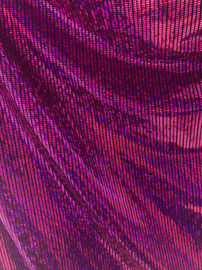 New nylon spandex hologram metallic square design 4way Stretch 58/60" Sold by the YD. Ships worldwide from Los Angeles California USA