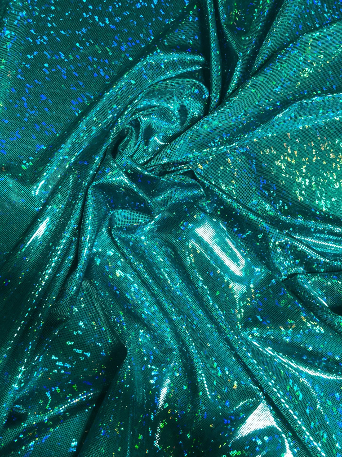 New nylon spandex broken glass metallic hologram 4way Stretch 58/60" Sold by the YD. Ships worldwide from Los Angeles California USA.