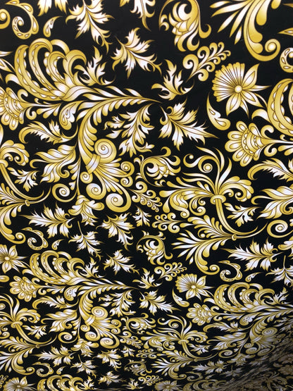 New print heavy nylon spandex Victorian design 4way Stretch 58/60" Sold by the YD. Ships worldwide from Los Angeles California USA.