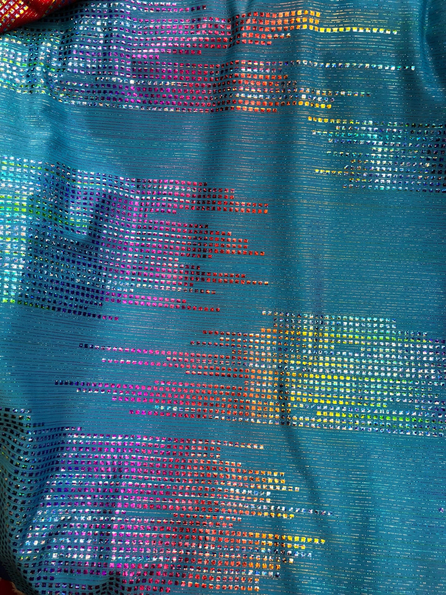 New nylon spandex hologram digital design 4way Stretch 58/60" Sold by the YD. Ships worldwide from Los Angeles California USA