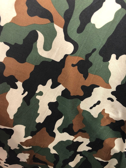 New camouflage design nylon spandex 4way Stretch 58/60" Sold by the YD. Ships worldwide from Los Angeles California USA