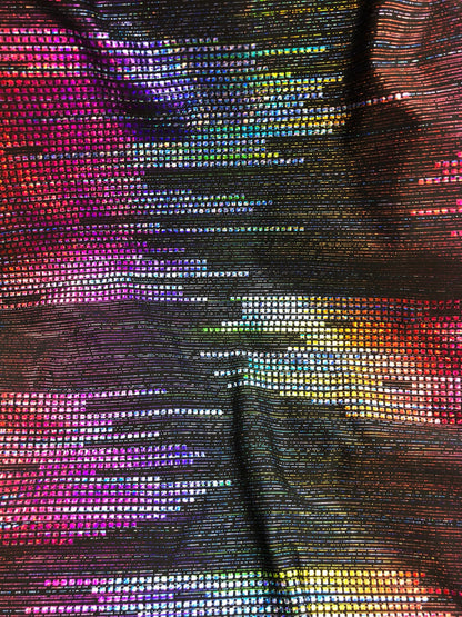 New nylon spandex hologram digital design 4way Stretch 58/60" Sold by the YD. Ships worldwide from Los Angeles California USA