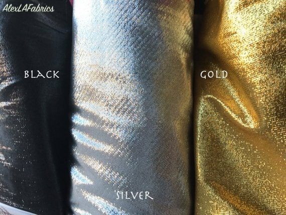 Metallic Lurex stretch 46" sold by the yd. ships worldwide From Los Angeles, California.