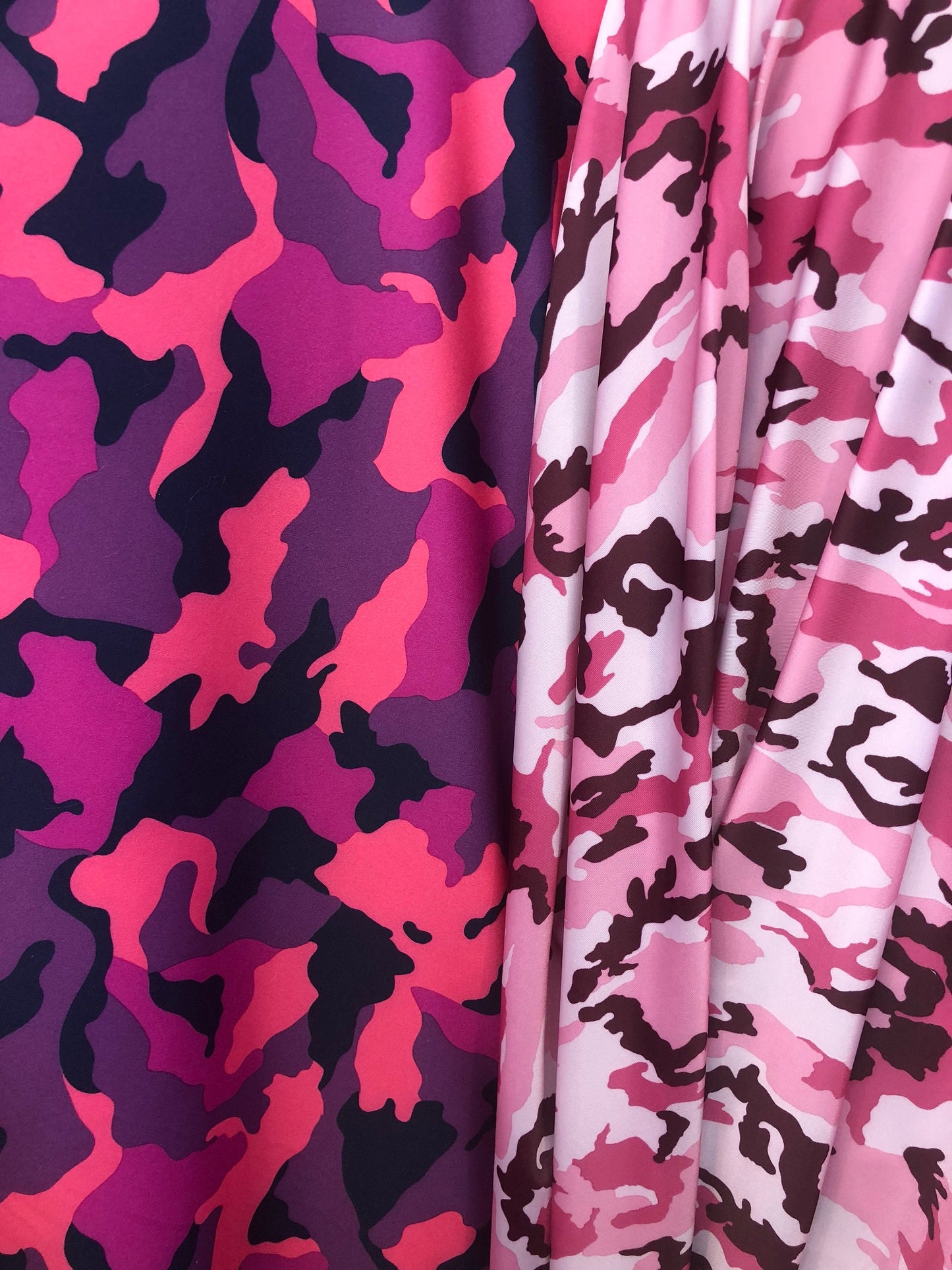 Heavy print nylon spandex camouflage design 4way stretch 58/60" Sold by the YD. Ships worldwide from Los Angeles California USA.