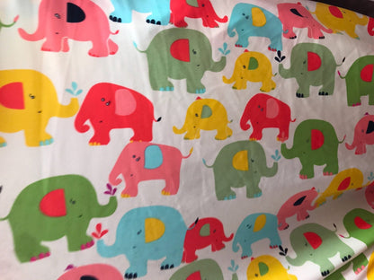 New nylon spandex elephant design 4-way stretch multi color 58/60" Sold by the YD. Ships worldwide from Los Angeles California USA