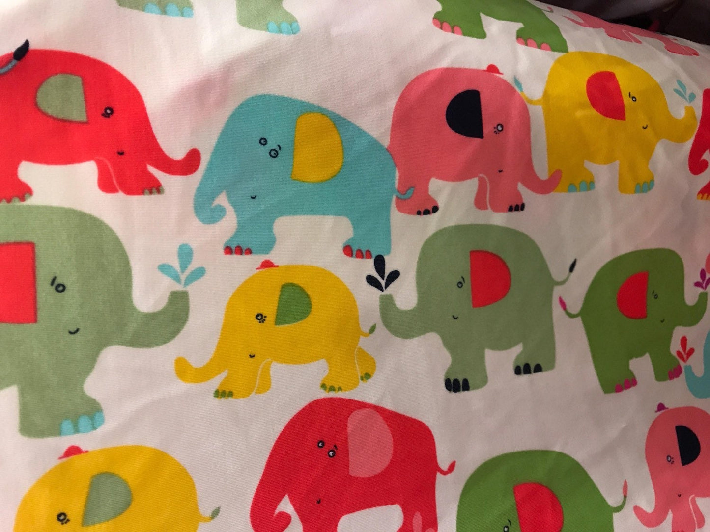 New nylon spandex elephant design 4-way stretch multi color 58/60" Sold by the YD. Ships worldwide from Los Angeles California USA