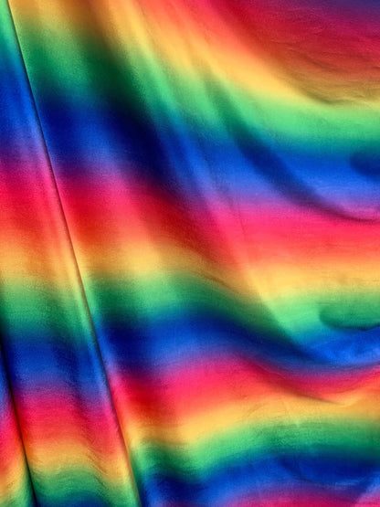 New rainbow print on heavy velvet 4way Stretch 58/60" Sold by the YD. Ships worldwide from Los Ángeles California USA.