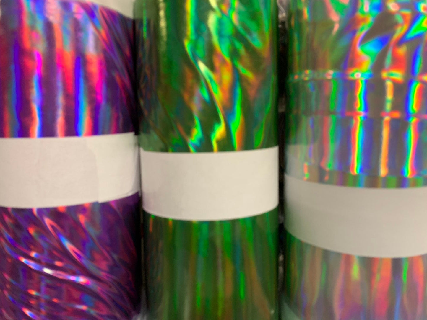 New iridescent heavy mirror vinyl 4way stretch 58/60" Sold by the YD. Ships worldwide from Los Angeles California USA.