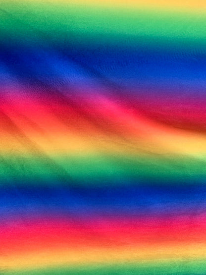 New rainbow print on heavy velvet 4way Stretch 58/60" Sold by the YD. Ships worldwide from Los Ángeles California USA.