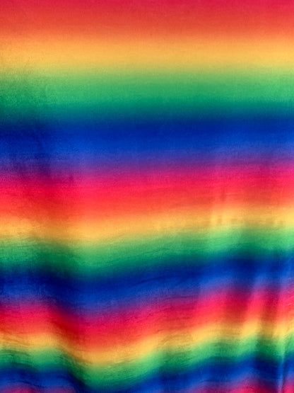 New rainbow print on heavy velvet 4way Stretch 58/60" Sold by the YD. Ships worldwide from Los Ángeles California USA.