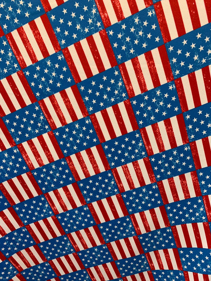 New American flag design print on great nylon spandex 4way stretch 58/60" Sold by the YD. Ships worldwide from Los Angeles California USA.